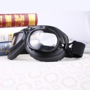 Fashion Transparent LENS Helmet Steampunk  Motorcycle Goggles Vintage Pilot Bike