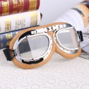 Aviator Pilot Cruiser Motorcycle&Bicycle Scooter Goggles Eyewear Clear Lens