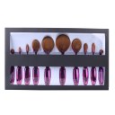 10pcs Soft Oval Toothbrush Makeup Brushes Sets Foundation Contour Powder Blush