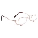 Women Make-up 2.5x Magnifying Makeup Eye Alloy Glasses Spectacles Flip Down Lens