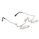 Women Make-up 2.5x Magnifying Makeup Eye Alloy Glasses Spectacles Flip Down Lens