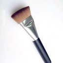 Synthetic Hair Wood Handle Flat Brush Pro Makeup Tool