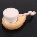 Soft Mild Fiber Facial Face Deep Cleansing Clean Wash with wooden Brush Hold