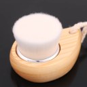 Soft Mild Fiber Facial Face Deep Cleansing Clean Wash with wooden Brush Hold