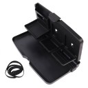 Folding Auto Car Back Seat Table Drinks Cup Tray Holder Stand Desk Black