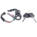 Black Universal Motorcycle Ignition Switch Lock Key Motocycle Accessories Parts