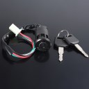 Black Universal Motorcycle Ignition Switch Lock Key Motocycle Accessories Parts