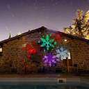 Outdoor Waterproof LED Christmas Snowflake Pattern Projection Lamp Color lights