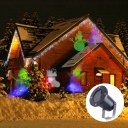 Outdoor Waterproof Dynamic LED Christmas Pattern Projection Lamp Black Color EU