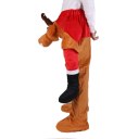 Adult Costume Carry Me Novelty Elk Reindeer Ride On Christmas Fake Leg Pants