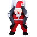 Adult Fancy Dress Costume Carry Me Bearded Santa Claus Ride On Christmas Mascot