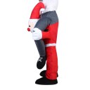 Adult Fancy Dress Costume Carry Me Bearded Santa Claus Ride On Christmas Mascot