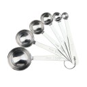 Stainless Steel Round Head Measuring Spoons Set of 6 Accurate Spoons Ingredients