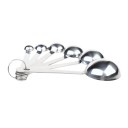 Stainless Steel Round Head Measuring Spoons Set of 6 Accurate Spoons Ingredients