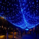 3x3M Waterfall 336LED Water Flow String Light Wedding Party Xmas Decoration Blue