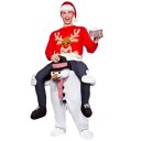 Carry Me Mascot Piggy Back Ride On Novelty Snowman Fancy Dress Costume Christmas