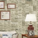 Vintage English Letter Newspaper Wallpaper For Living Room Covering Home Decor