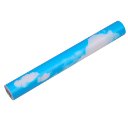 0.45 x 10M PVC White Clouds Blue Sky Prepasted Self-adhesive Contact Wallpaper