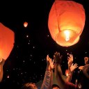 Wish Party Wedding 2 Colors 10 Paper Chinese Lanterns Wishing Hole Lights 