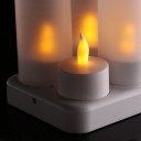 12PCS Rechargeable Flameless LED Tea Candle Light With Votives EU US Plug Yellow