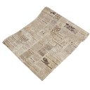 Retro Nostalgic English Newspaper Alphabet Non-Woven Wallpaper For Study Room