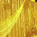 LED Icicle Curtain Lights String 10*3M LED Curtain Light Waterproof Light Post