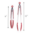 Kitchen Silicone Food Clip 2 Sets Grill Pliers kitchen Quality Stainless Steel