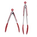 Kitchen Silicone Food Clip 2 Sets Grill Pliers kitchen Quality Stainless Steel