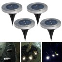 Garden Landscape In Ground Solar Powered Lighting 2 LED Solar Ground Lights 4pcs