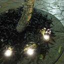 Garden Landscape In Ground Solar Powered Lighting 2 LED Solar Ground Lights 4pcs