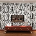 3D Stereo Black White Abstract Branches Forest Woods Trees Waterproof Wallpaper