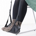 Fashion Portable Cotton Knitted Footrest Flight Carry-on Foot Hammock Rest