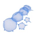 Cover Silicone Stretch Lids Kitchen 6 Pack Of Various Sizes Blue Can Stretch 