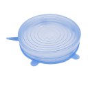 Cover Silicone Stretch Lids Kitchen 6 Pack Of Various Sizes Blue Can Stretch 