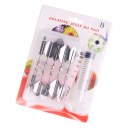 3D Gelatin Art Tools Set Jelly Cake Flower Tools Stainless Steel Silver 10pcs 