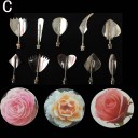 3D Gelatin Art Tools Set Jelly Cake Flower Tools Stainless Steel Silver 10pcs 