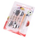 3D Gelatin Art Tools Set Jelly Cake Flower Tools Stainless Steel Silver 10pcs 