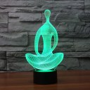 3D Illusion Lamp Gawell Night Light Sitting Meditation 7 Changing Colors Touch