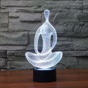 3D Illusion Lamp Gawell Night Light Sitting Meditation 7 Changing Colors Touch