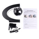 Night Table Lamp Magnetic Light Levitation Floating Globe LED World Map C Shape