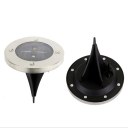 Outdoor Stainless Steel Weatherproof Solar Powered 2 LED Ground Light Step Light