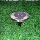 Outdoor Stainless Steel Weatherproof Solar Powered 2 LED Ground Light Step Light