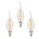 3 PCS LED Filament Light Bulb Candle 3.5 W Dimmable E12/E14 Candelabra Base Lamp