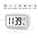 LED Luminous Backlighting Smart Clock Digital Alarm Clock Large HD Display Clock