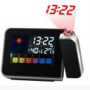 Projection Digital Weather LCD Snooze Alarm Clock Color Display LED Backlight