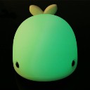 USB Charging LED Silicone Dolphin Night Light Colorful Atmosphere Lights White