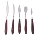 5pcs Stainless Steel Artists Spatula Palette Knife P ainting Mixing Scraper Set