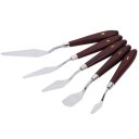 5pcs Stainless Steel Artists Spatula Palette Knife P ainting Mixing Scraper Set