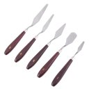 5pcs Stainless Steel Artists Spatula Palette Knife P ainting Mixing Scraper Set