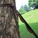 Outdoor Anti-Wear Hammock Tied Rope Hanging Tree Straps Adjustable Nylon Black